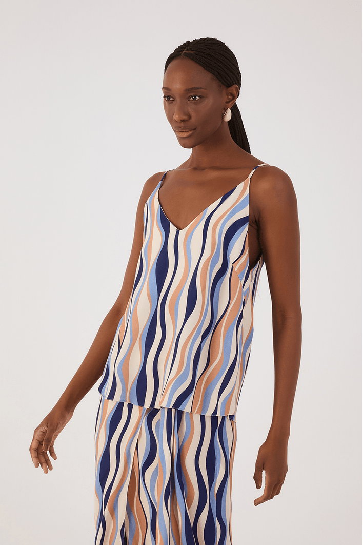 Blusa Crepe Estampa Carioca