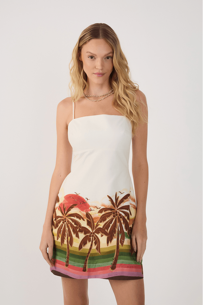 Vestido Curto Estampa Horizonte