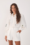 Camisa Algodão Bordado Begônia