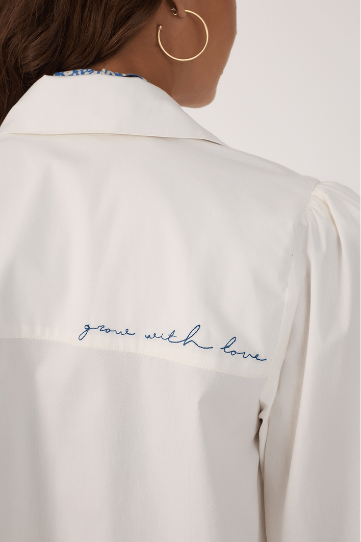 Camisa Algodão Bordado Begônia