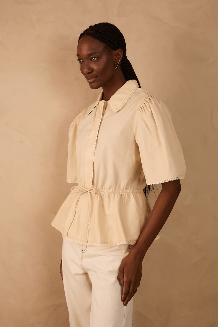Camisa Algodão Renda