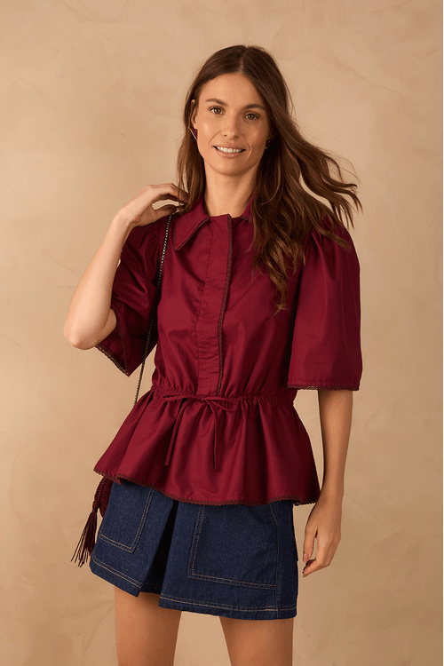Camisa Algodão Renda