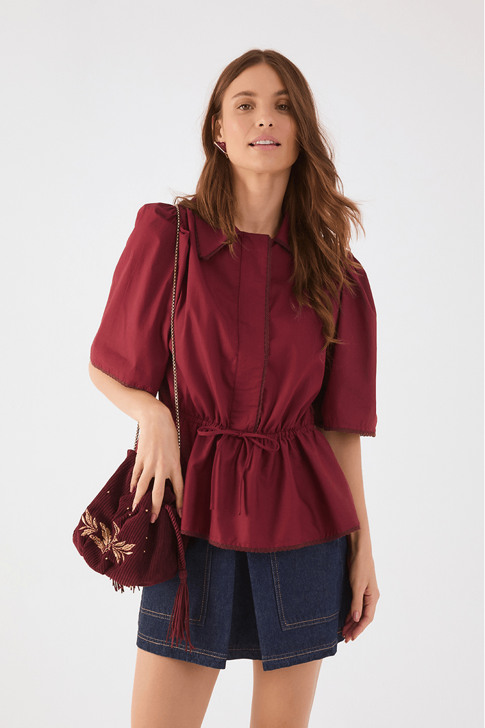 Camisa Algodão Renda