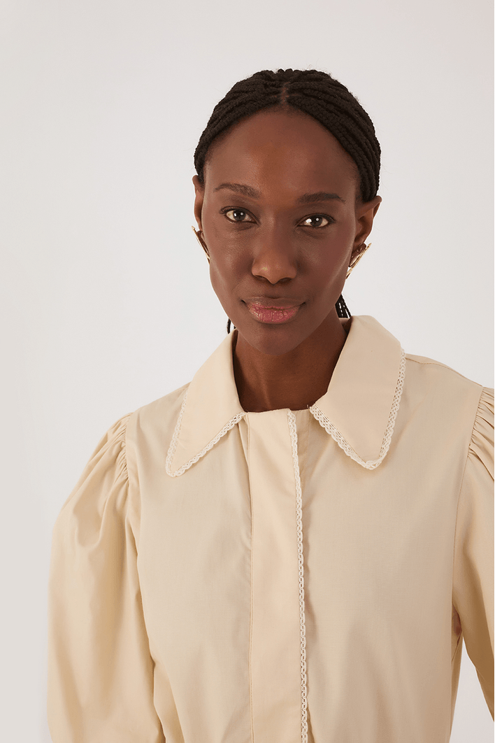 Camisa Algodão Renda
