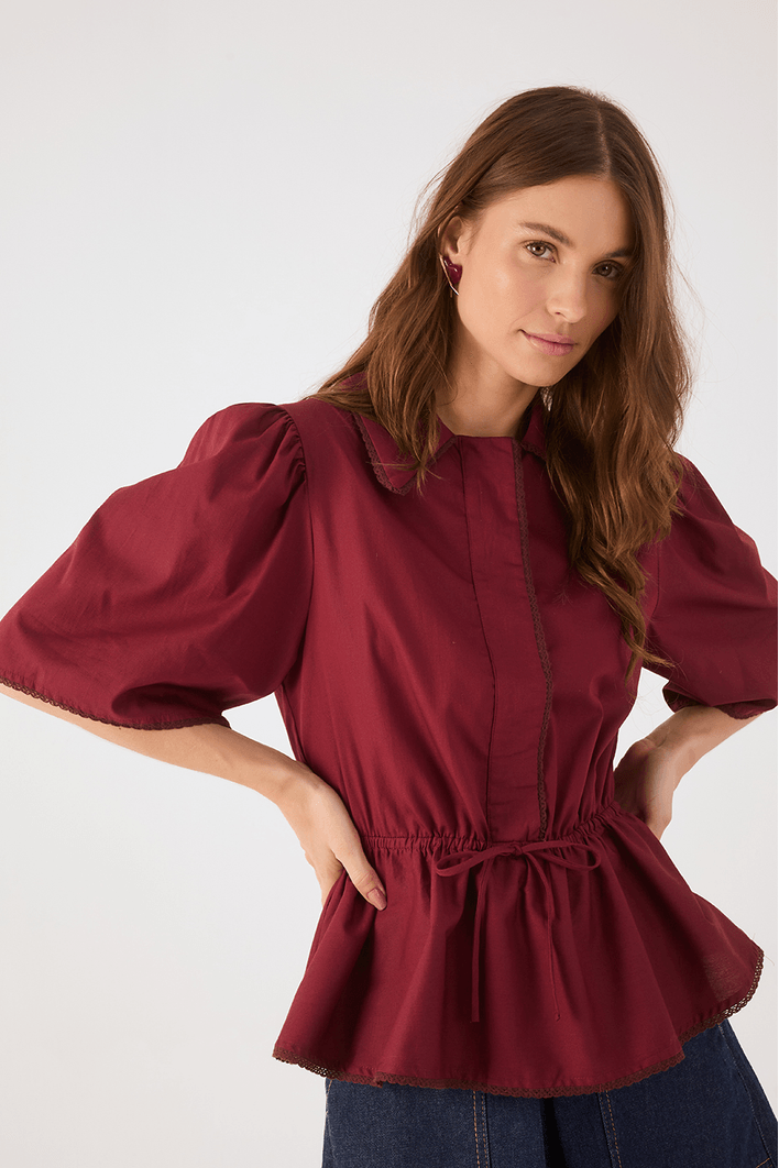 Camisa Algodão Renda