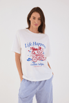 T-shirt Silk Life Happens Maria Chady