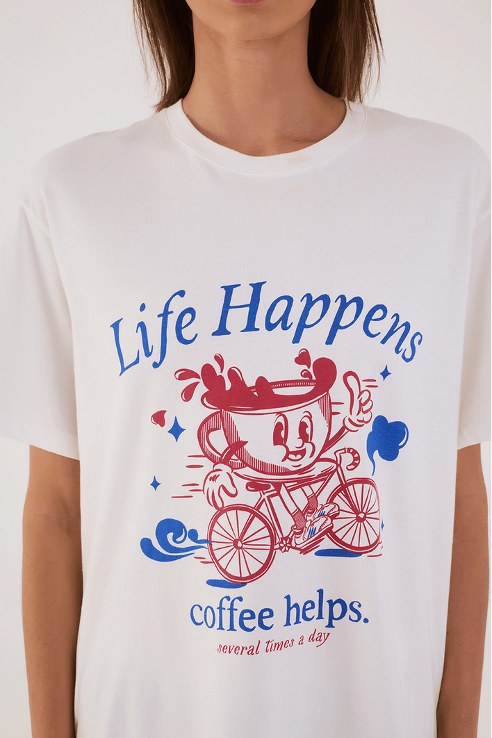 T-shirt Silk Life Happens Maria Chady