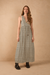 Vestido Longo Crepe Estampa Ipanema