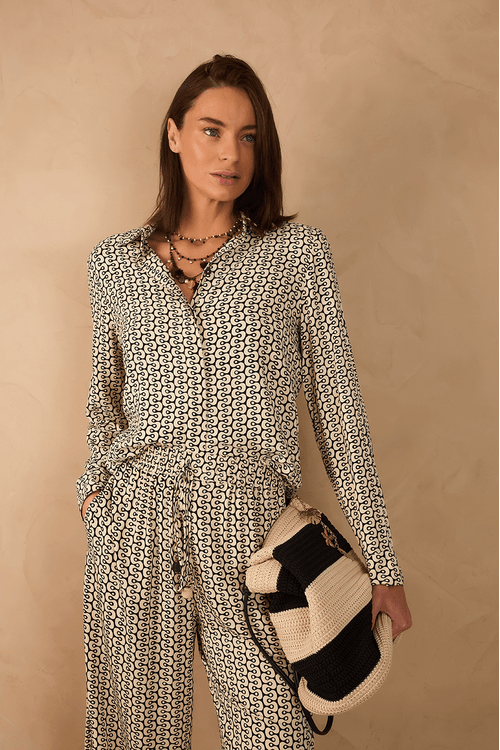 Camisa Crepe Estampa Ipanema