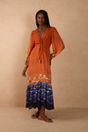 Vestido Cropped Lurex Estampa Maré Alta