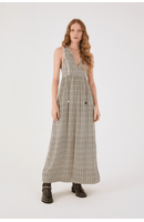 Vestido Longo Crepe Estampa Ipanema