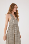 Vestido Longo Crepe Estampa Ipanema