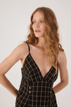 Blusa Linho Xadrez Botões