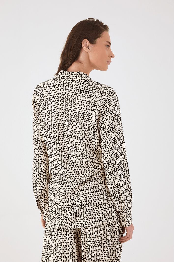 Camisa Crepe Estampa Ipanema