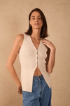 Blusa Tricot Colete Alongado