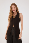 Blusa Tricot Colete Alongado