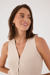 Blusa Tricot Colete Alongado