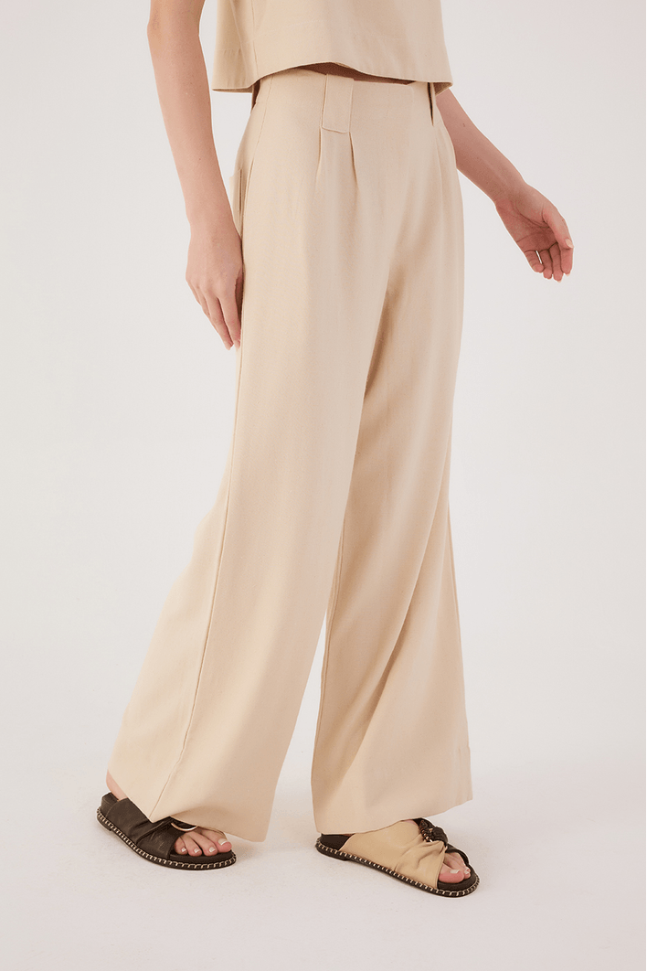 Calça Linho Pregas