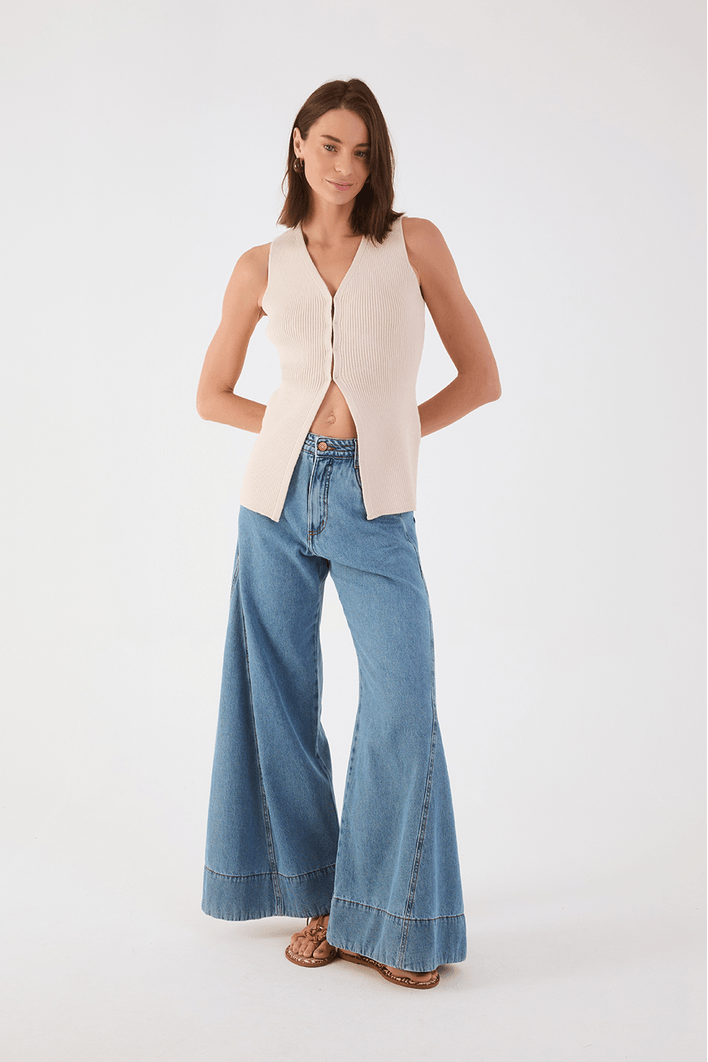 Calça Jeans Cós Pespontado