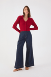 Calça Jeans Pregas Alfaiataria