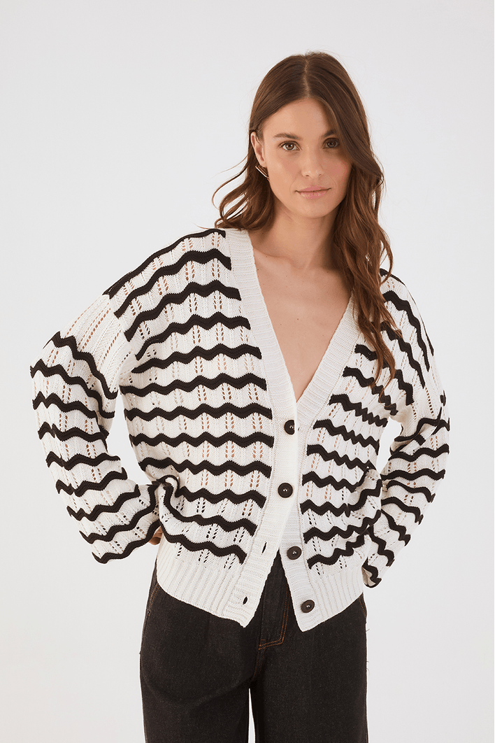 Casaco Tricot Ondas