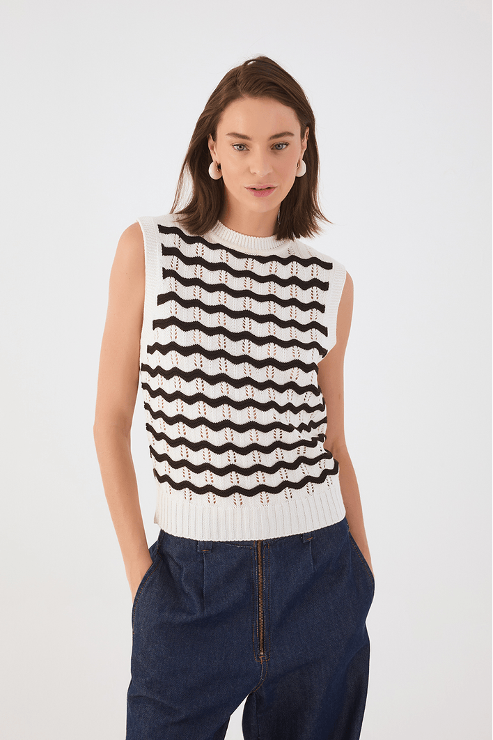 Colete Tricot Ondas