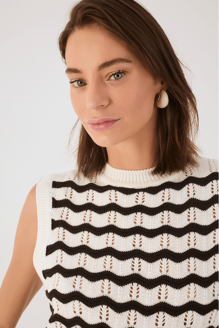 Colete Tricot Ondas