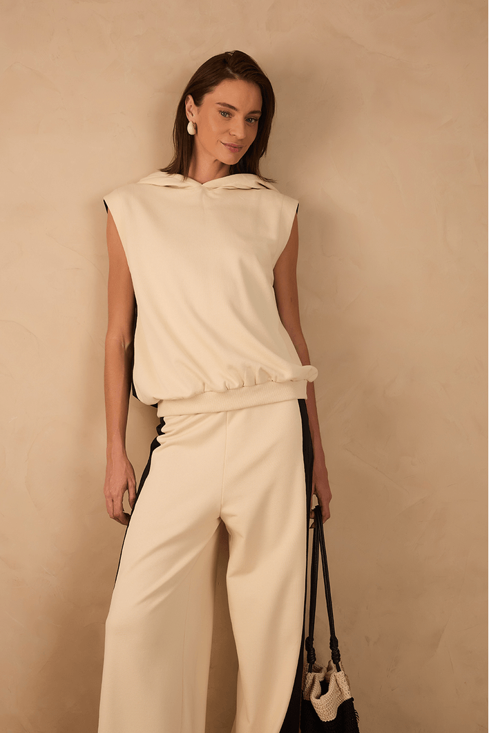 Blusa Moletom Com Nylon