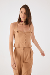 Blusa Linho Botões Frente