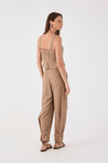 Calça Linho Bolsos Laterais