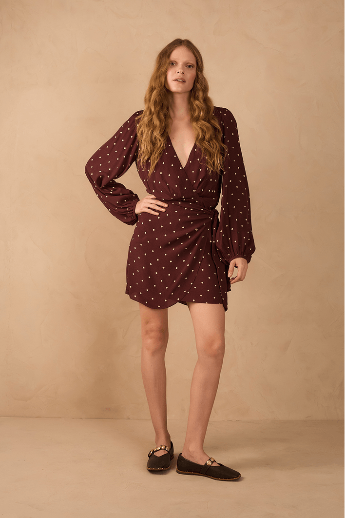 Vestido Pareô Crepe Estampa Noite