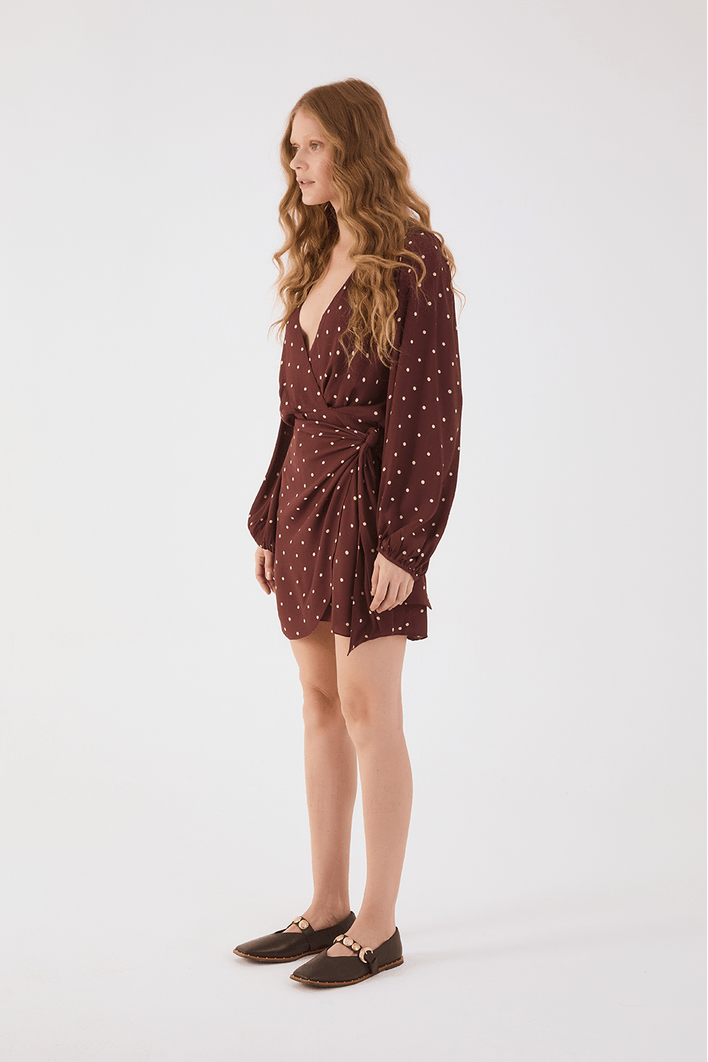Vestido Pareô Crepe Estampa Noite