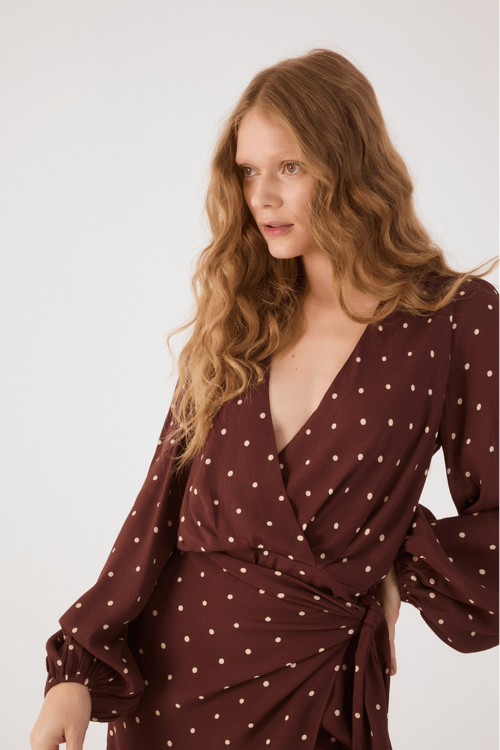 Vestido Pareô Crepe Estampa Noite