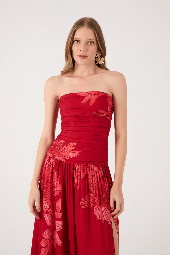 Vestido Cropped Estampa Orquidário