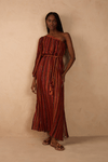 Vestido Cropped Lurex Estampa Refúgio