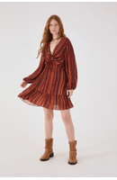 Vestido Lurex Estampa Refúgio