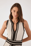 Vestido Tricot Detalhe Listras
