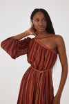 Vestido Cropped Lurex Estampa Refúgio