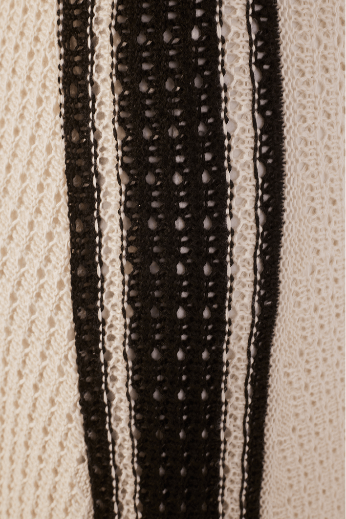 Vestido Tricot Detalhe Listras