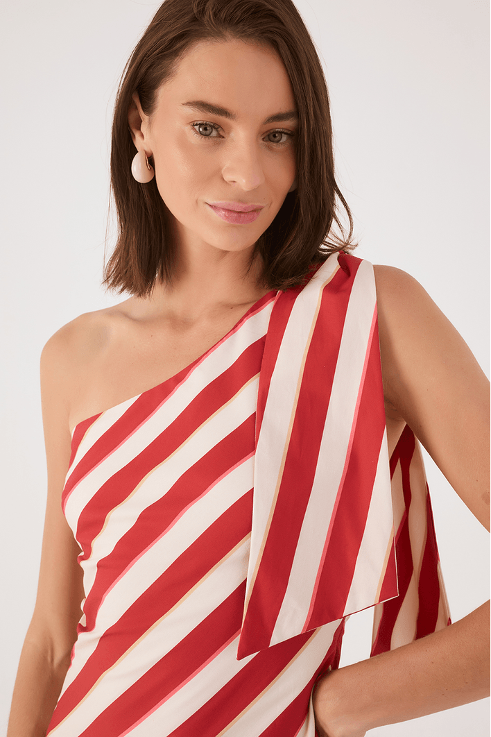 Vestido Cropped Estampa Listra Maravilha