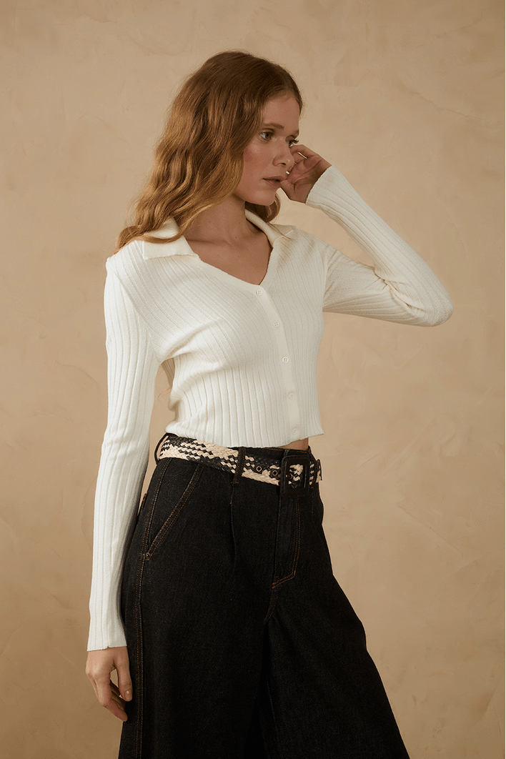 Blusa Tricot Canelada