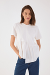 Blusa Babado Com Tecido