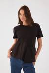 Blusa Babado Com Tecido
