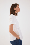 Blusa Babado Com Tecido