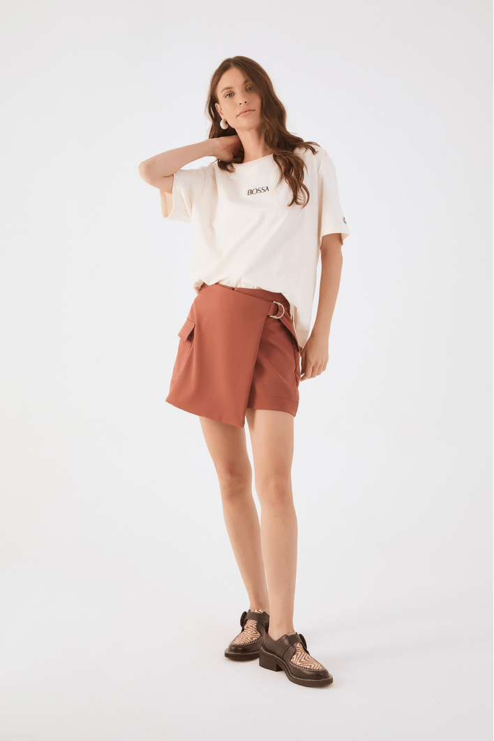 Short Saia Bolso Lateral