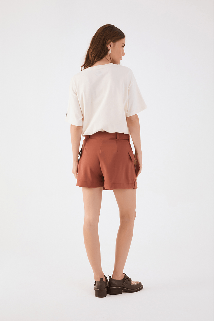 Short Saia Bolso Lateral