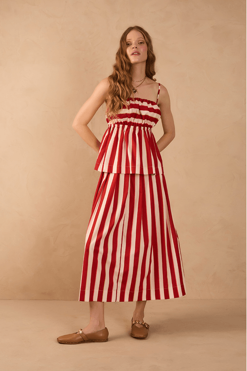 Saia Cropped Estampa Listra Maravilha