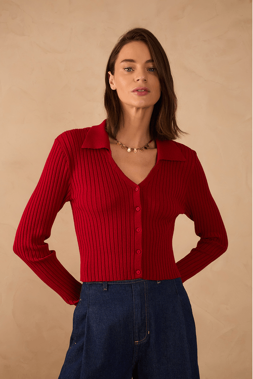 Blusa Tricot Canelada
