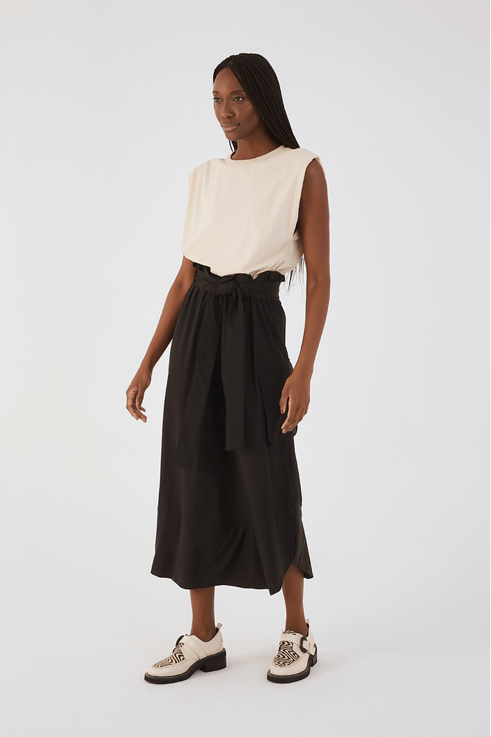 Vestido T-shirt Com Nylon