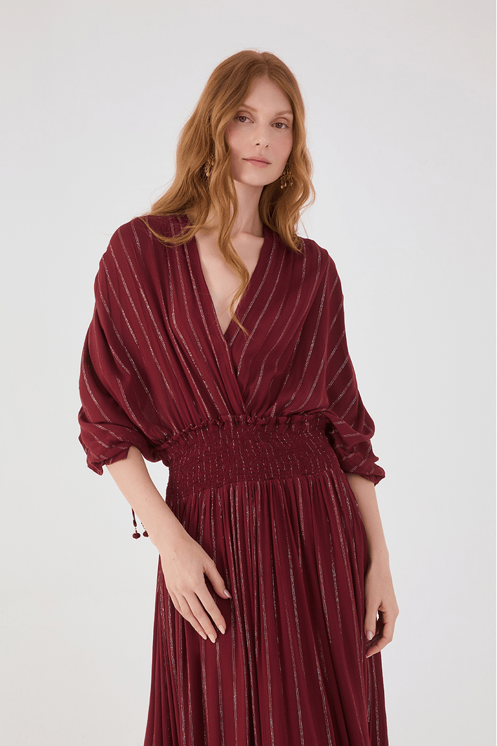 Vestido Longo Lurex Pala Lastex